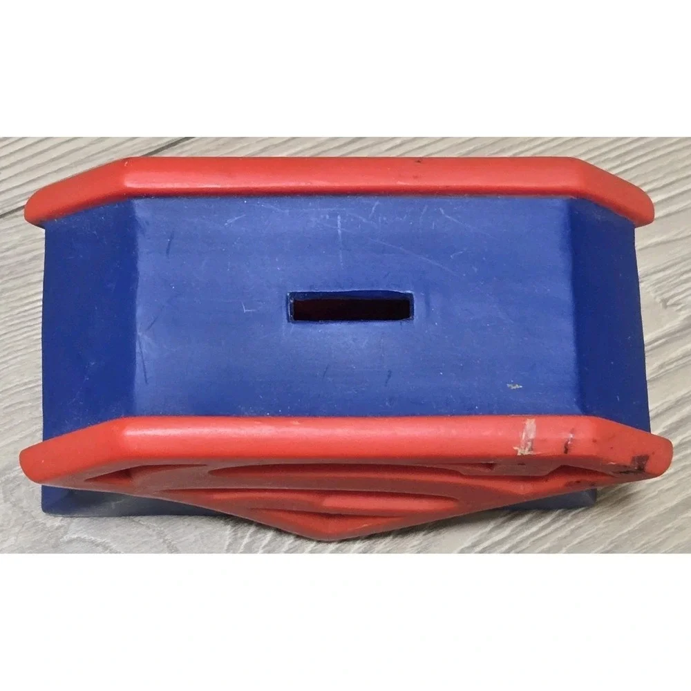 Superman‎ Bank Six Flags RARE Logo PVC Plastic DC Comics Souviner